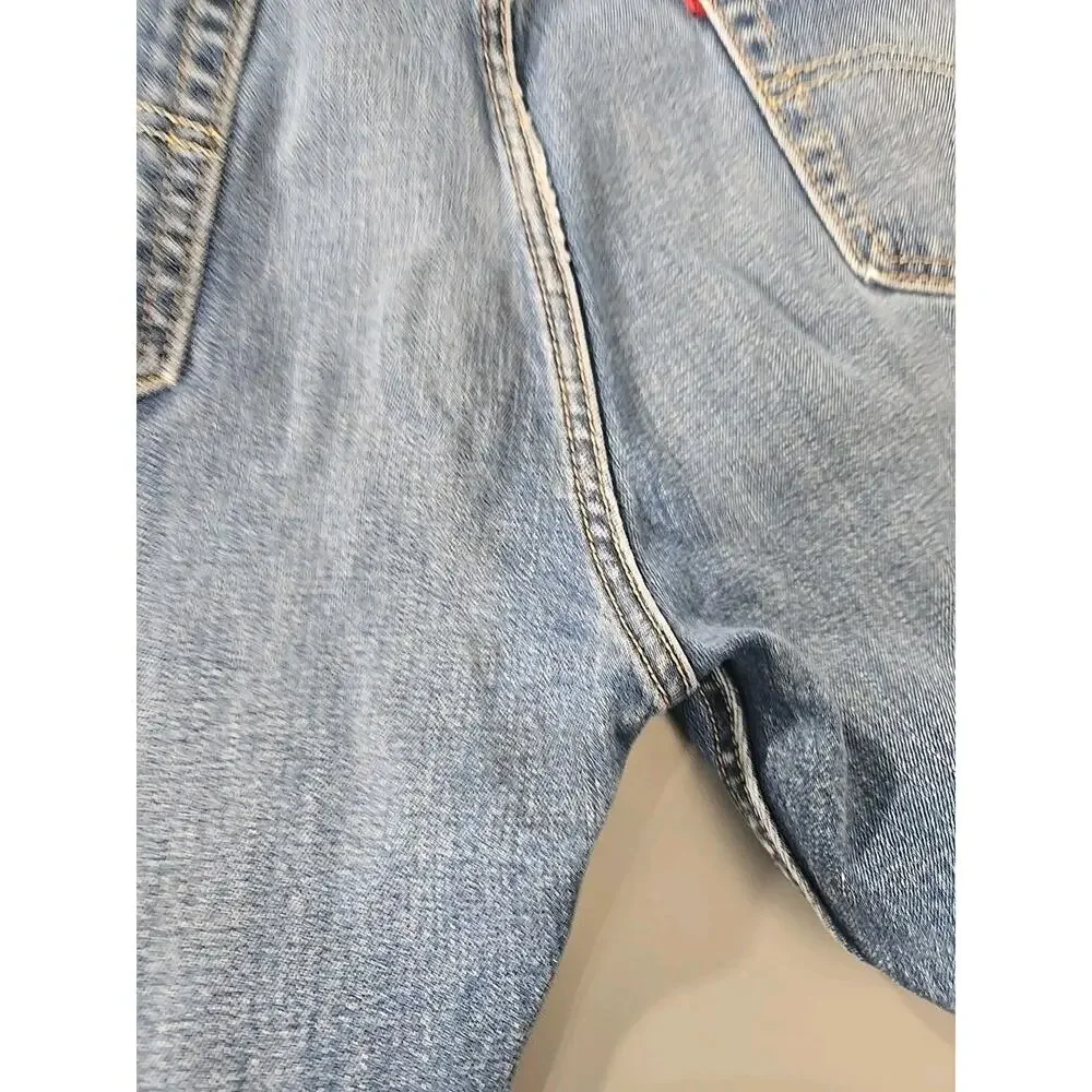 Levi’s 505 Regular Fit Jeans Men’s 34x32 Blue Denim Straight Leg Distressed #217